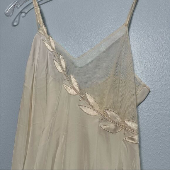 Thea Tewi Lingerie 40s Ivory Nightgown Slip Size 32 Hollywood Glam Wedding - Picture 9 of 16